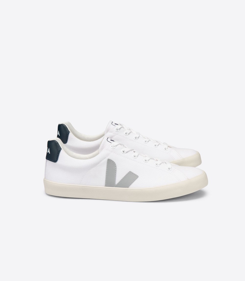 Veja Trainers Mens White - Esplar Se Canvas - MYIF-18065